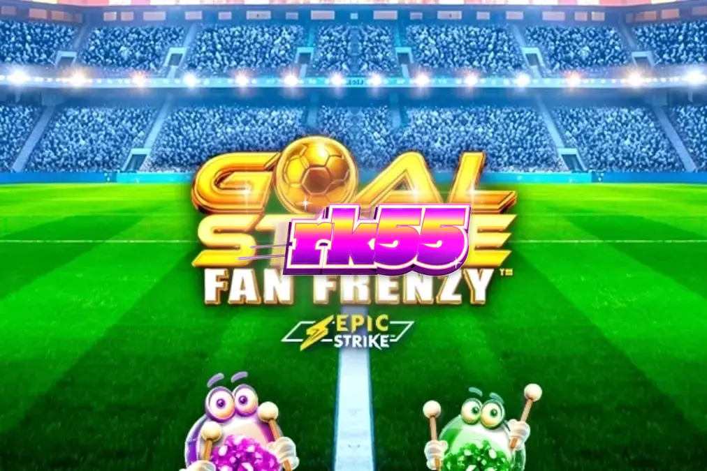 Tampilan visual slot bertema sepak bola Goal Strike Fan Frenzy dengan elemen stadion yang meriah.